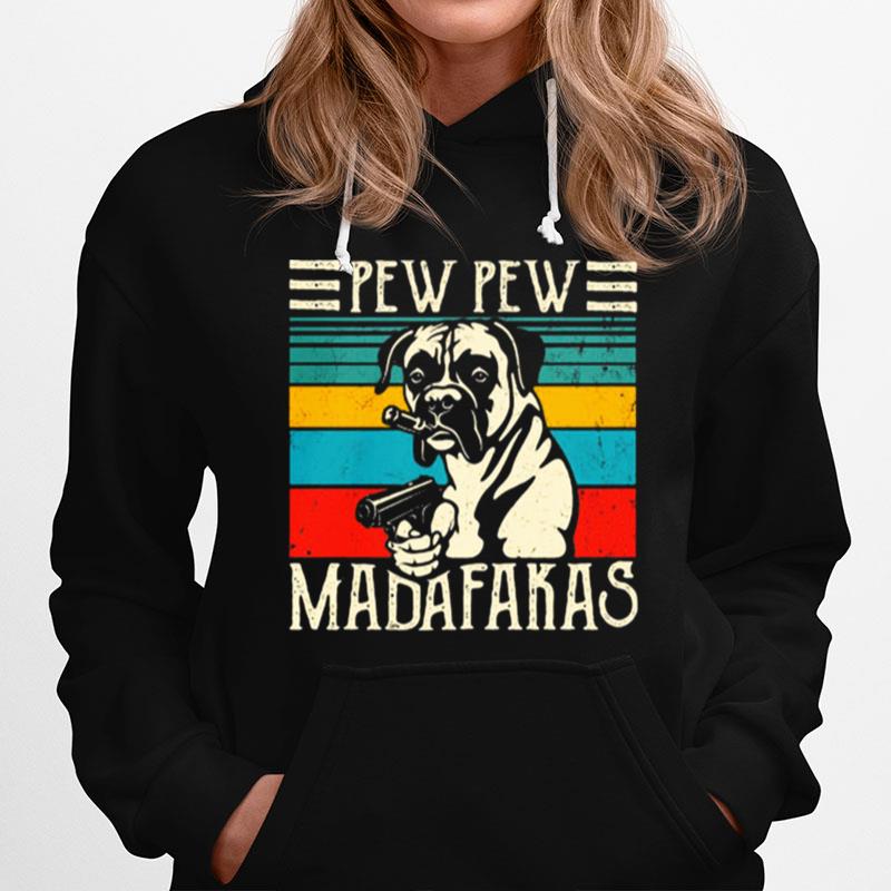 Bulldogs Pew Pew Madafakas Vintage Retro Hoodie