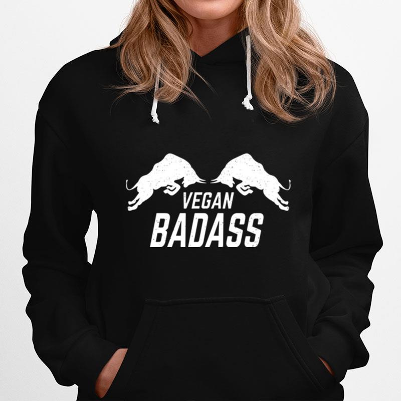 Bulls Vegan Badass White Design Hoodie