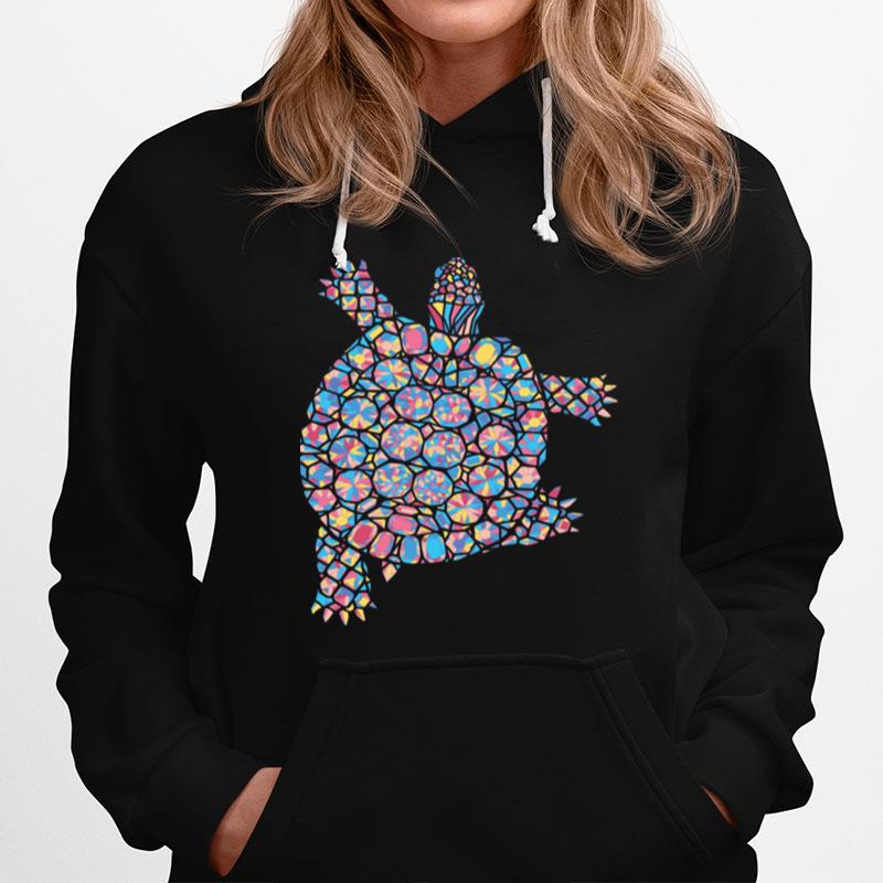 Buntes Schildkrote Farbvolles Tier Design Langarmshirt Hoodie