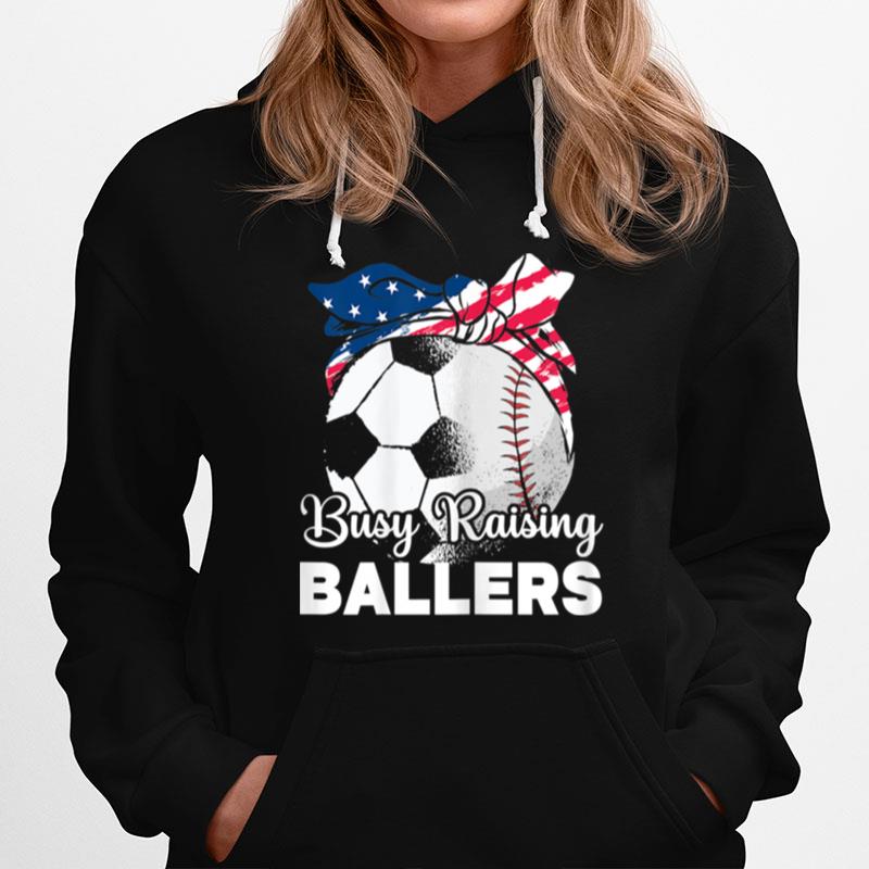 Busy Raising Ballers Mothers Day Baseball Sport Hoodie