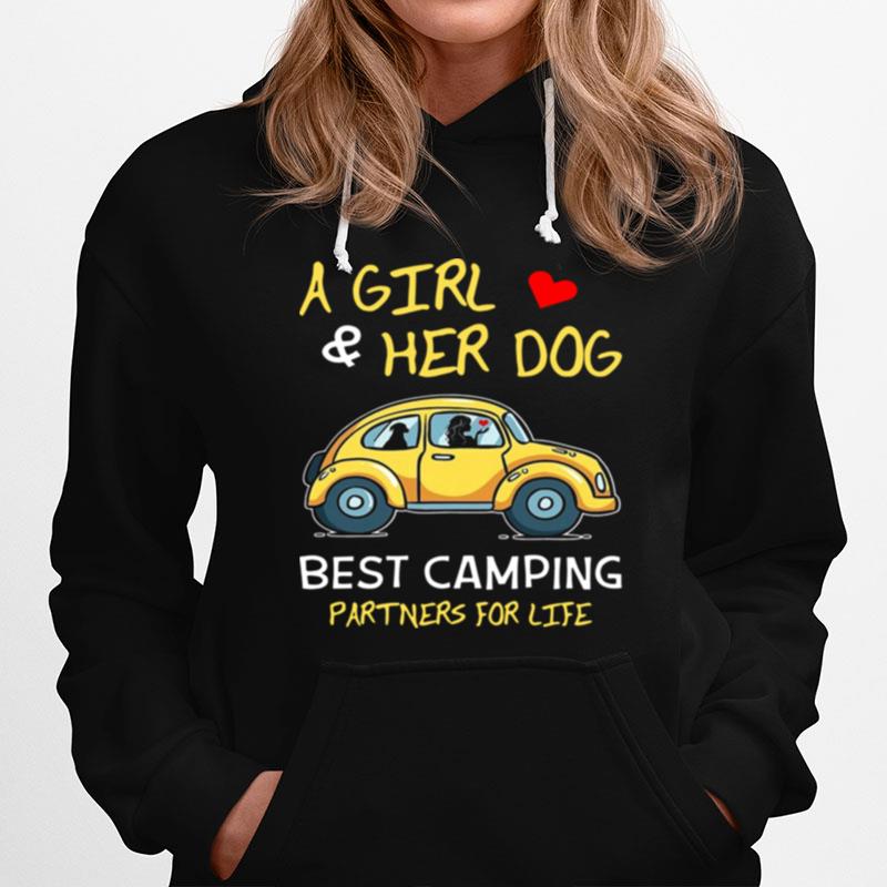Camping Lover A Girl And Her Dog Best Camping Partners Hoodie