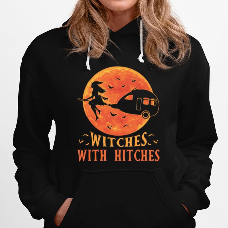 Camping Witches With Hitches Halloween Sunset Hoodie