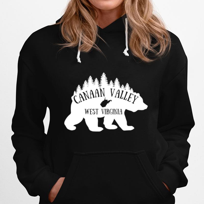 Canaan Valley West Virginia Bear Forest Nature Wv State Map Hoodie