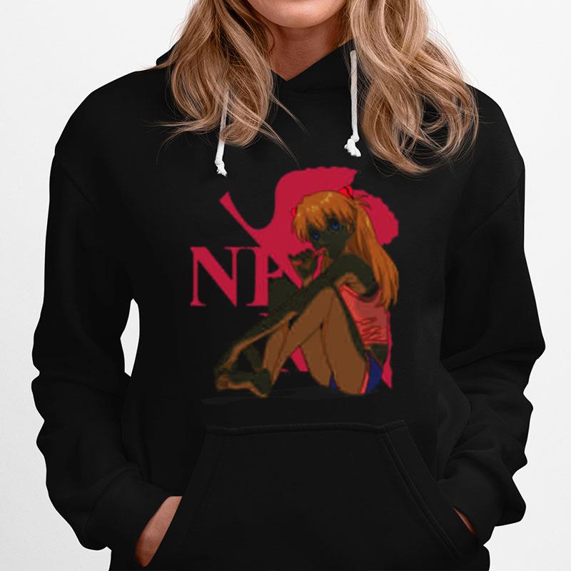 Casual Asuka Paleta Neon Genesis Evangelion Hoodie