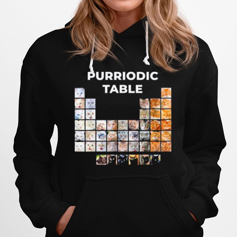 Cat Chemistry Pun Periodic Table Hoodie