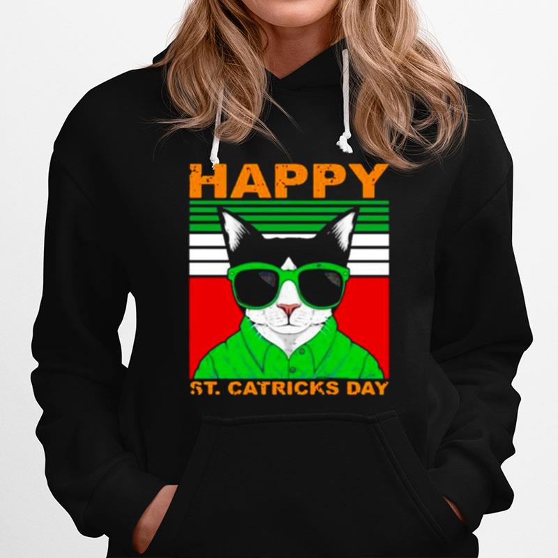 Cat Happy St Catricks Day Vintage Hoodie