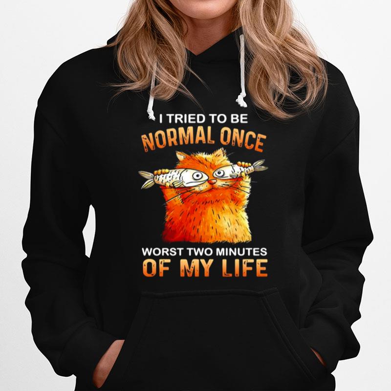 Cat I Tried To Be Normal Once Worst Two Minutes Of My Life Hoodie