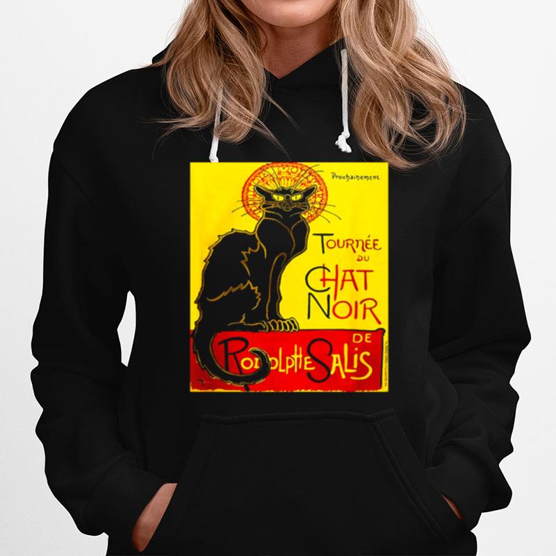 Cat Le Chat Noir The Black Cat Art Nouveau Vintage Hoodie