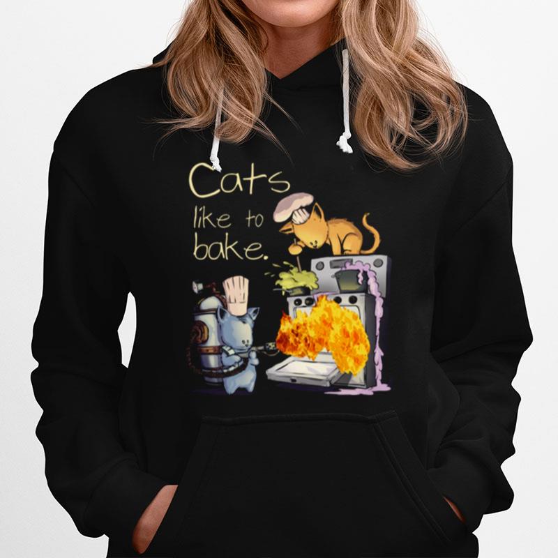 Cat Lovers Cats Like To Bake Hoodie