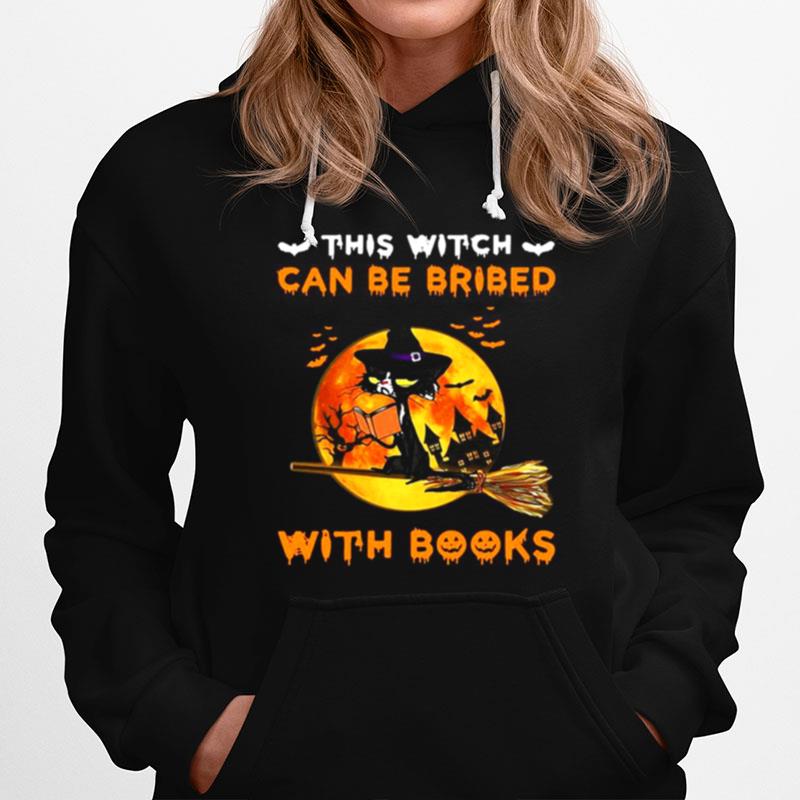 Cat This Witch Can Be Bribed With Books Hoodie