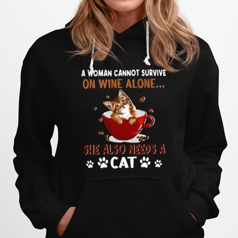 Cat Wine Lover Hoodie