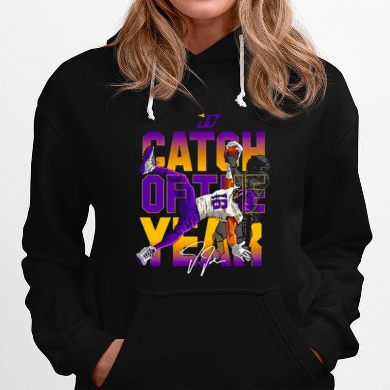 Catch Of The Year Justin Jefferson Viking Football Signature Hoodie
