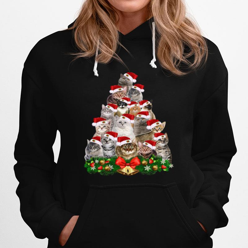 Cats And Christmas Tree T-Shirt