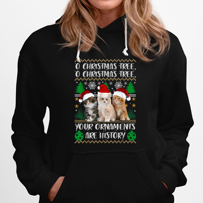 Cats Christmas Ornaments Pajama Hoodie