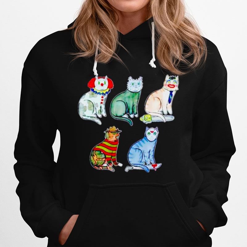 Cats Horror Characters Mashup Vintage T-Shirt