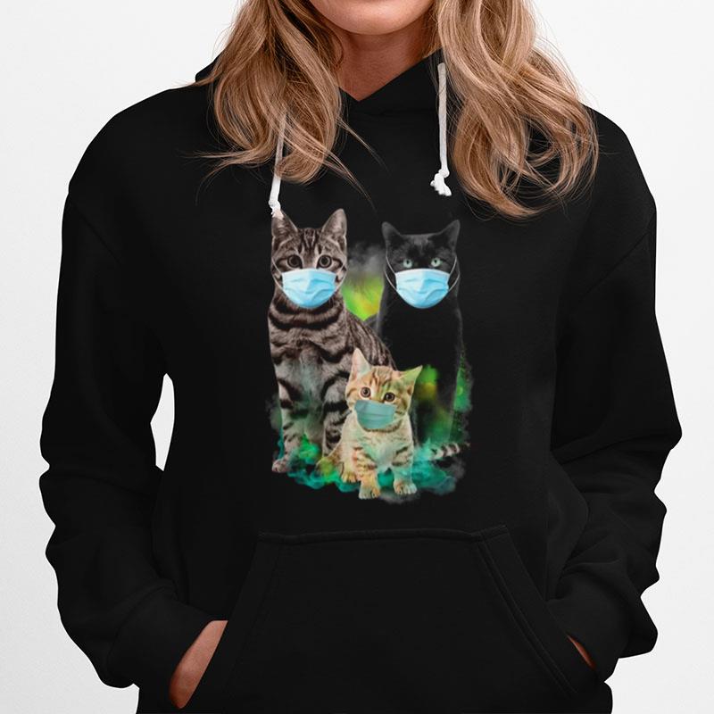 Cats Wear Face Mask Coronavirus Hoodie