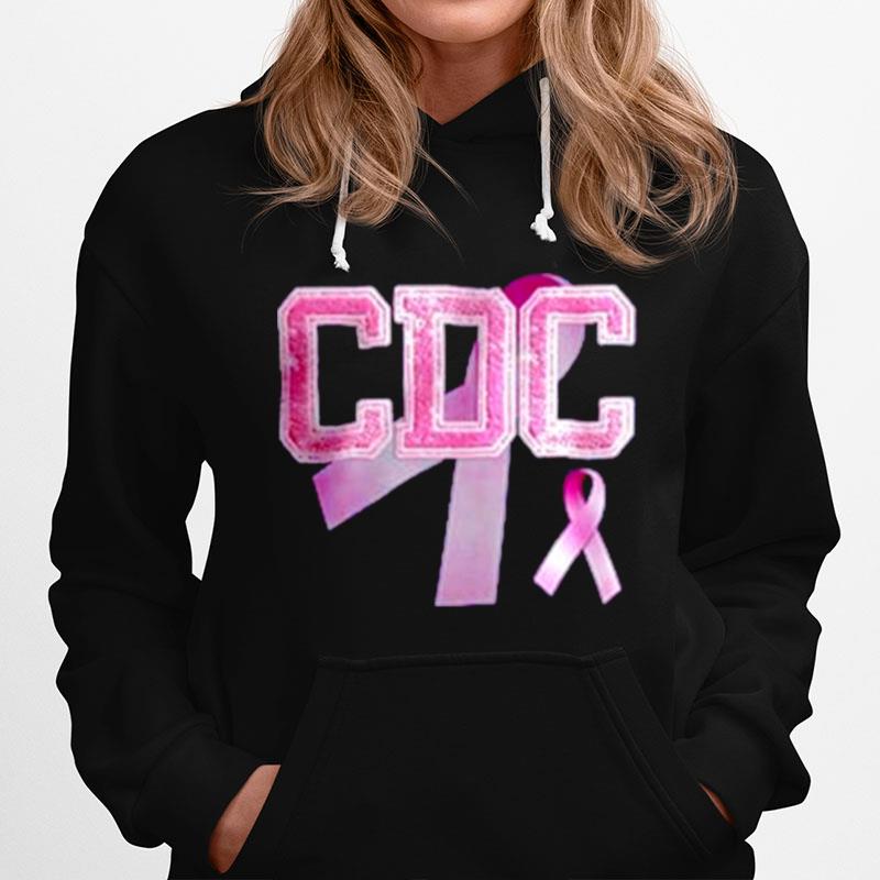 Cdc Initials Pink Ribbon Hoodie