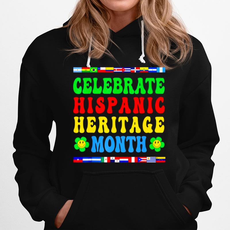 Celebrate Hispanic Heritage Month Latino Hippie Country Flag T-Shirt