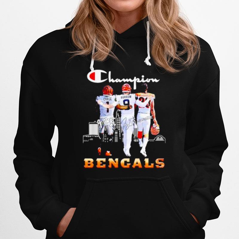 Champion Chase Burrow And Mixon Cincinnati Bengals T-Shirt