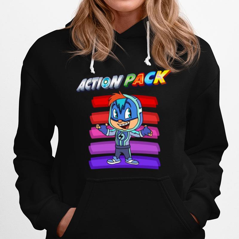 Characters Funny Cartoon For Kids Action Pack Hoodie