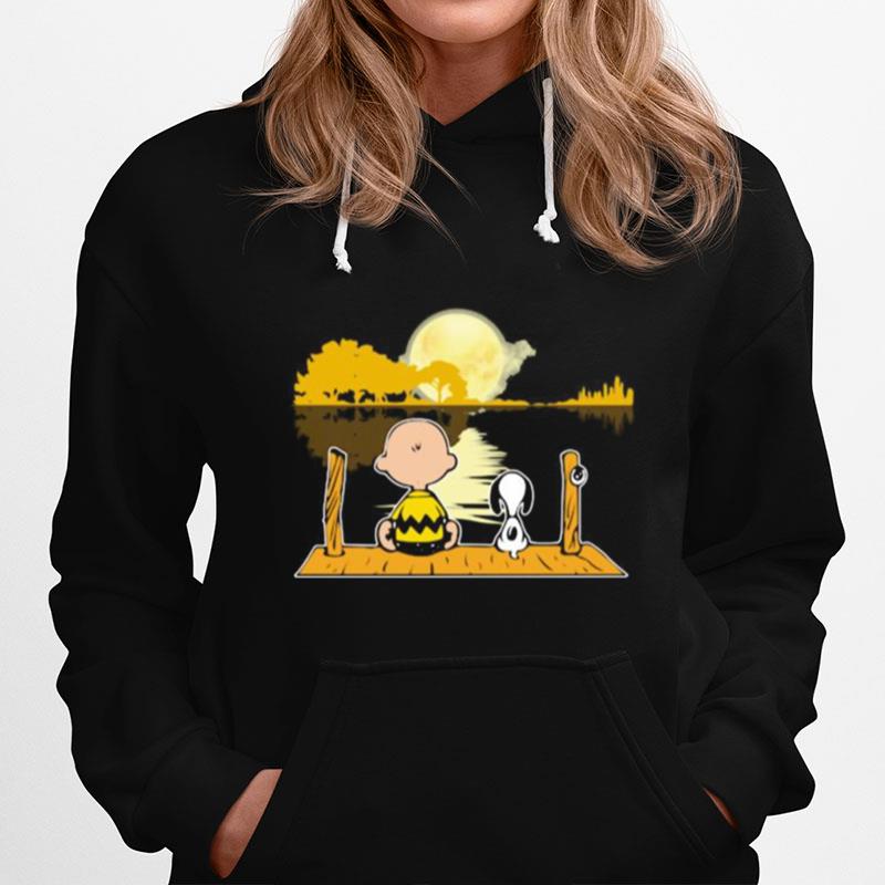 Charlie Brown And Snoopy Sightseeing River Guitar T-Shirt