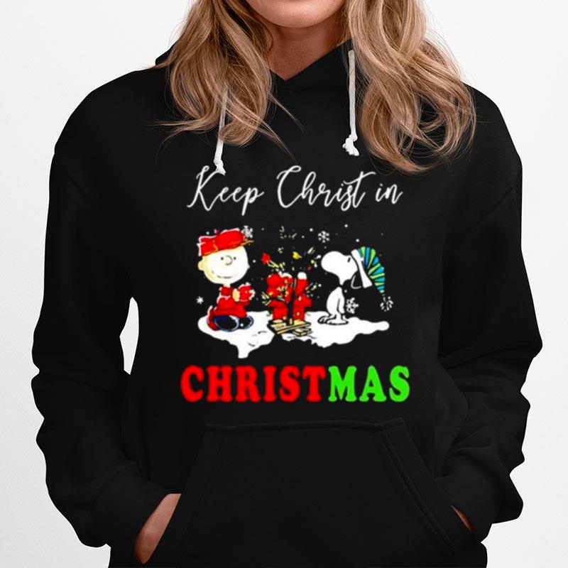 Charlie Brown Snoopy Keep Christ In Christmas 2022 Hoodie