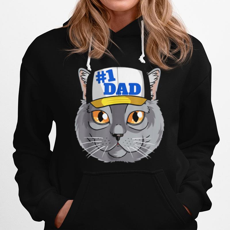 Chartreux Cat 1 Dad Fathers Day Hoodie