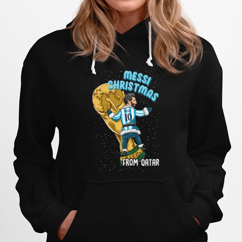 Chibi Messi Christmas From Qatar World Cup 2022 Argentina Hoodie