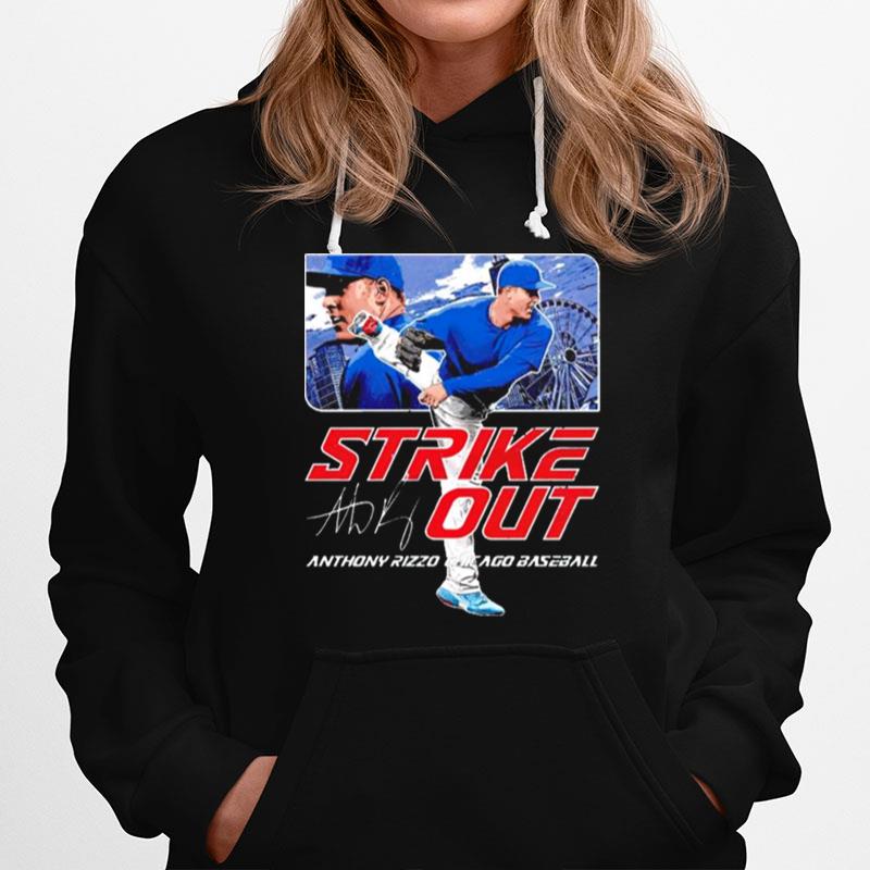 Chicago Baseball Anthony Rizzo Strikeout Signature Hoodie