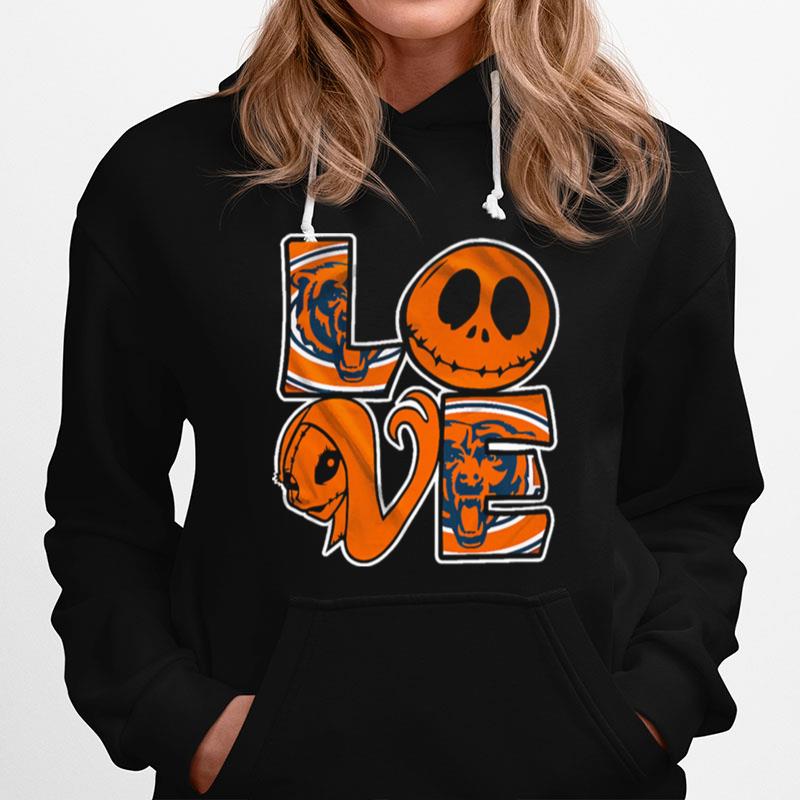 Chicago Bears Jack Skellington And Sally Love Hoodie