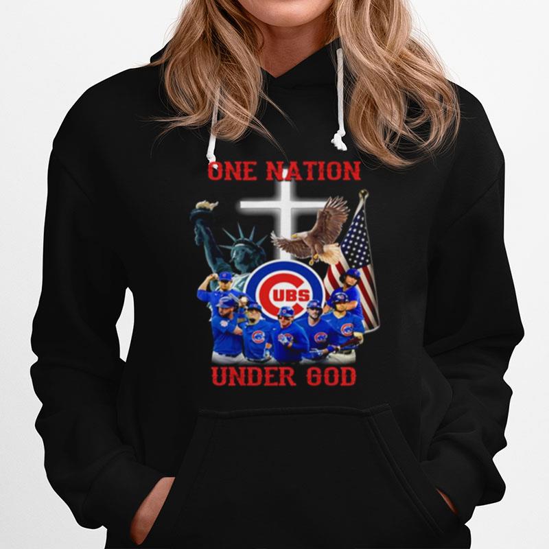 Chicago Cubs Baseball One Nation Under God Hoodie