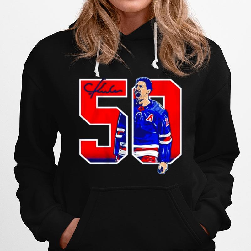 Chris Kreider 50 Goals New York Hockey Signature Hoodie