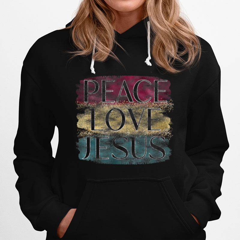 Christian Faith Apparel Peace Love Jesus Hoodie