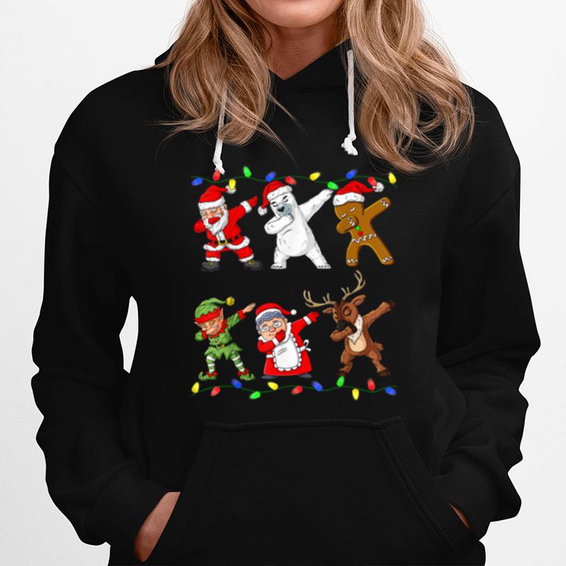 Christmas Dabbing Santa Elf And Friends Boys Dab Xmas Hoodie