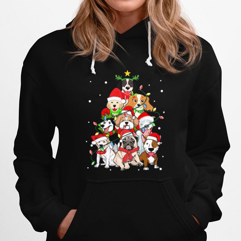 Christmas Dogs Tree Hoodie