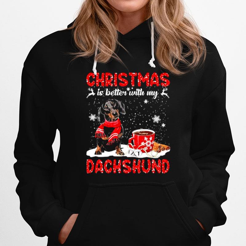 Christmas Is Better With My Black Dachshund Dog Sweater Hoodie