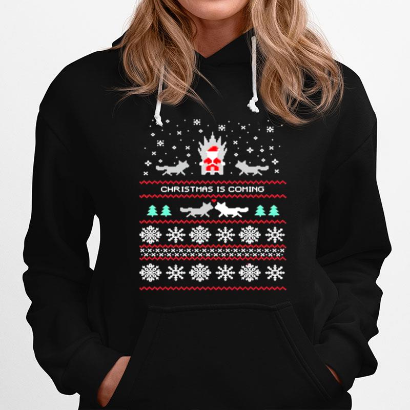 Christmas Is Coming Cats Santa Clause Merry Xmas Hoodie