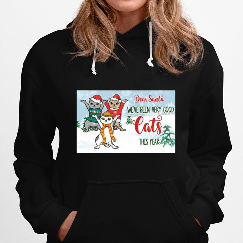 Christmas Kitty Dear Santa Weve Been Very Good Cats This Year Hoodie