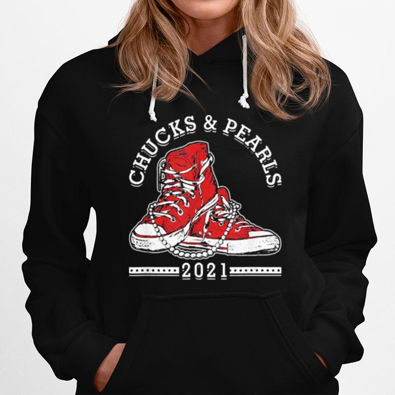 Chucks And Pearls Matching Mom Daughter Woman Girl Hoodie