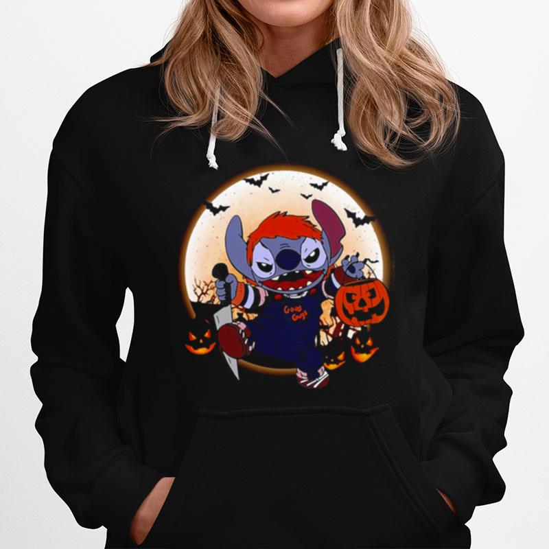 Chucky Killer Night Design For Halloween Stitch Hoodie