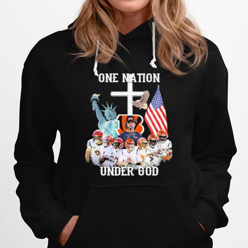 Cincinnati Bengals One Nation Under God Nfl 2022 Signatures Hoodie