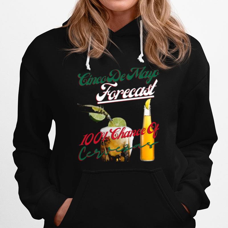 Cinco De Mayo Forecast 100 Chance Of Cervezas Retro Hoodie