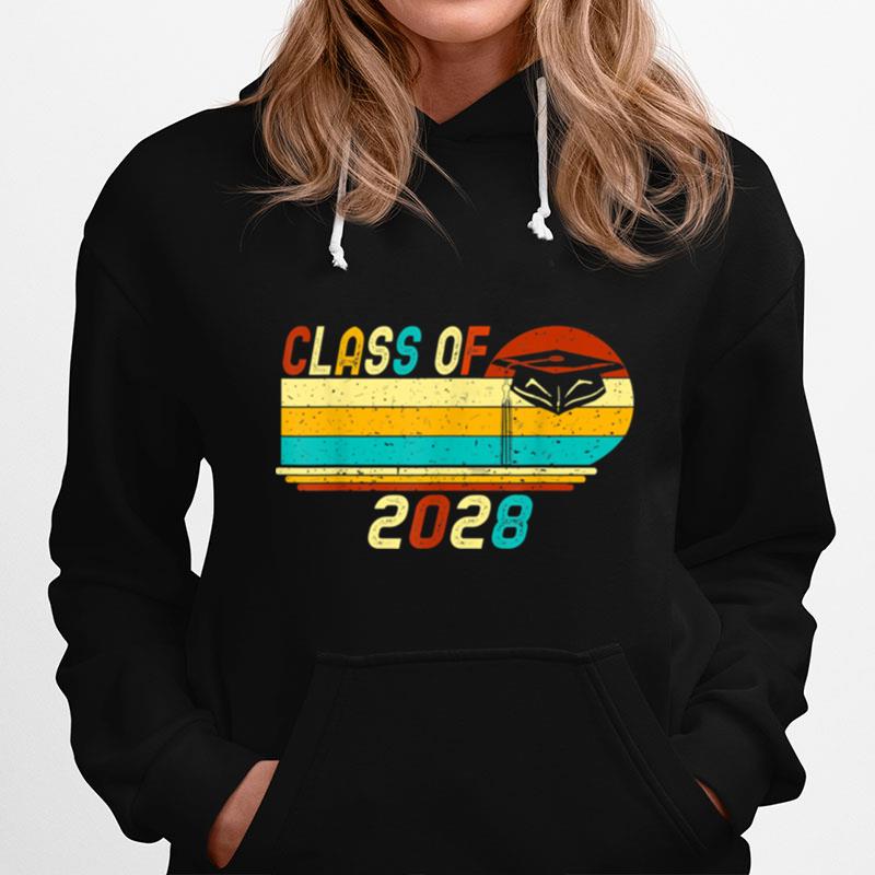 Class Of 2028 School Graduation Grow With Me Vintage Hoodie