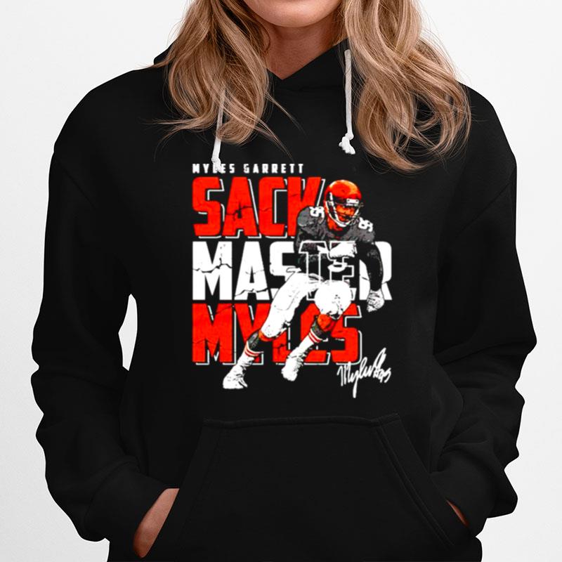 Cleveland Football Myles Garrett Sack Master Myles Signature Hoodie