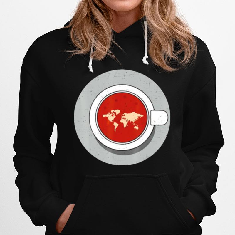 Coffee World Map Earth Hoodie