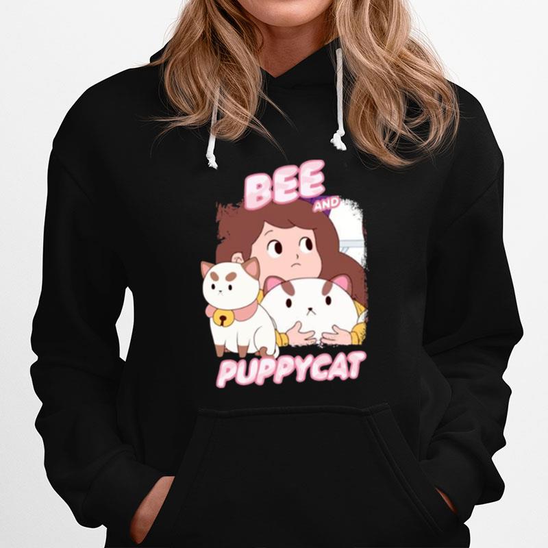 Collage Design Bee And Puppycat Cartoon Hoodie