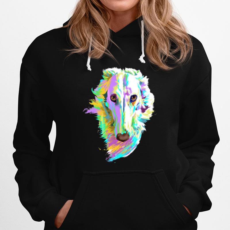 Colored Borzoi Dog Hoodie