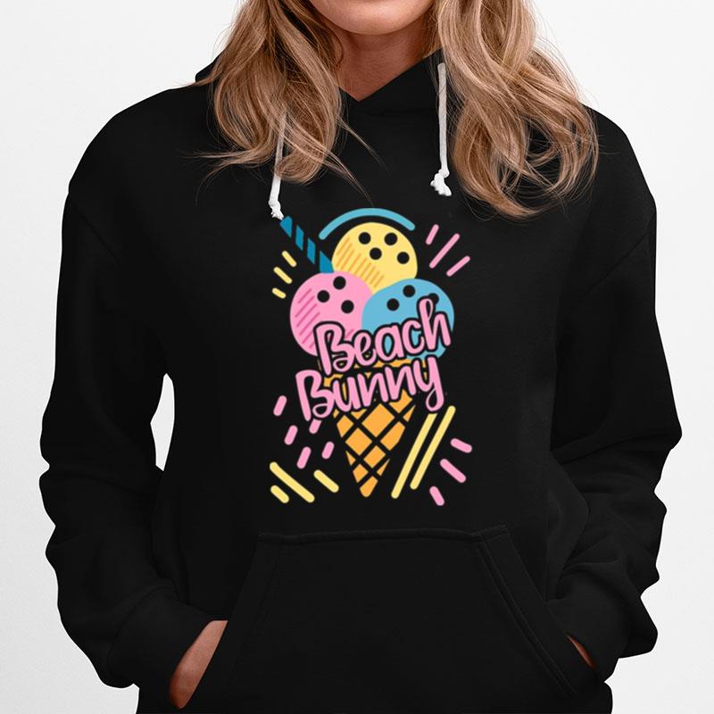 Colored Design Beach Bunny Ice Cream Hoodie