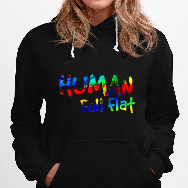 Colored Logo Human Fall Flat Hoodie