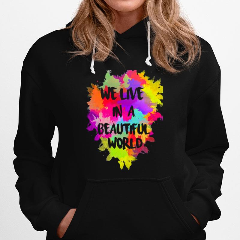 Colorful Coldplay We Live In A Beautiful World Watercolor Hoodie